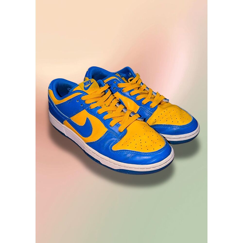 Nike Dunk Low UCLA Blue Yellow DD1391-402 Men's Size 9.5 Leather Sneakers
